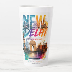 Café Latte A Caneca Pequena de Nova Deli