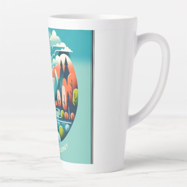 Café Latte A vida é uma caneca de Jornada (Direita)