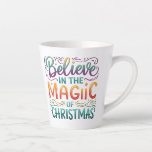 Café Latte Acredite na Mágica da Pequena Caneca de Natal,