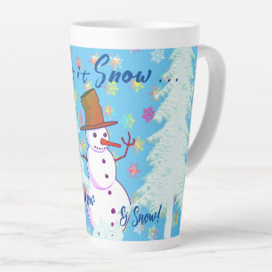 Café Latte Bebidas Quentes Dia de Neve Caneca de Inverno Latt