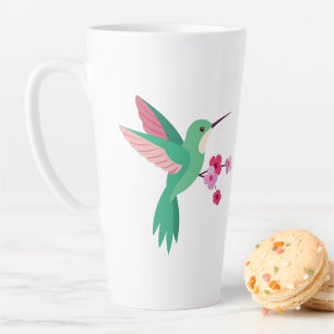 Café Latte Bonita caneca de beija-flor