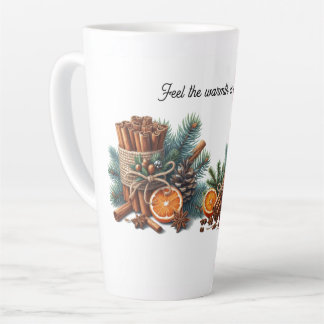 Café Latte Calor em Cada Golada Caneca Festiva de Alegria