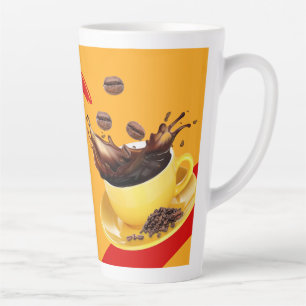 Café Latte Caneca Cerâmica Estética de Grãos de Espresso Aman