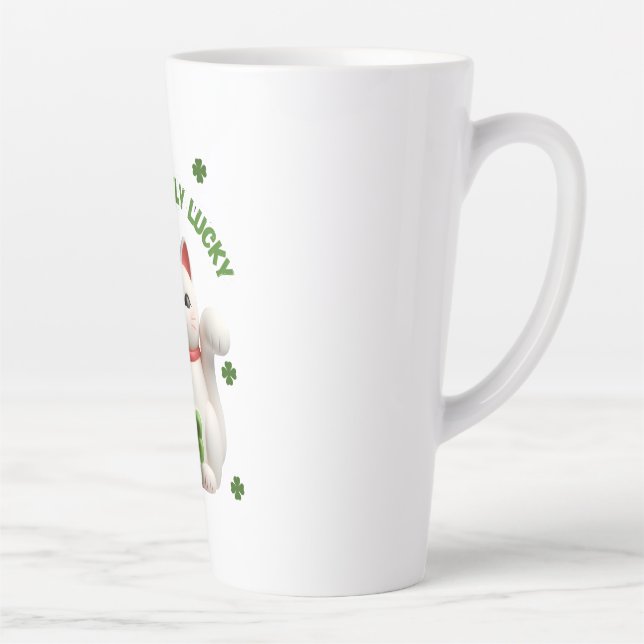 Café Latte Caneca Clássica personalizada de gato, 11 oz (Direita)