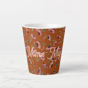 Café Latte Caneca da Mãe Herbalista de Coneflowers e Abelhas