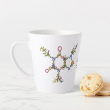 Caneca da Molécula de Cafeína Botânica