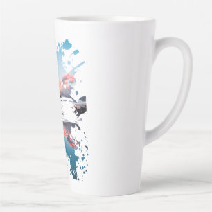 Café Latte Caneca de Arte com Efeito de Aquarela de Paris T