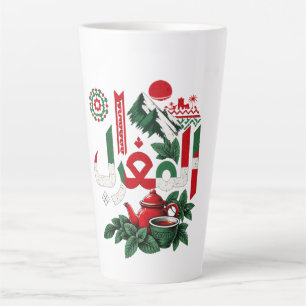Café Latte Caneca de Arte Marroquina de Chá de Hortelã Marroq