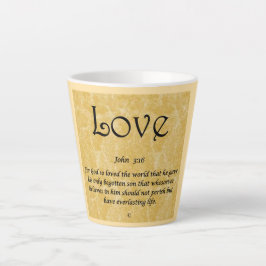 Café Latte caneca de café-Amor 3;16