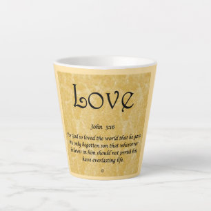 Café Latte caneca de café-Amor 3;16