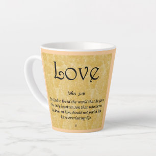 Café Latte caneca de café-Amor 3;16