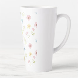 Café Latte Caneca de Cerâmica de Prado de Primavera Caprichos