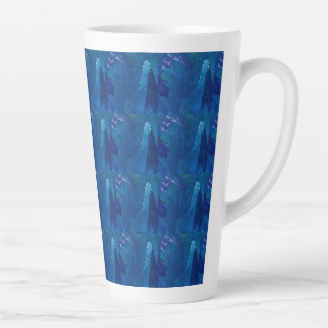 Café Latte Caneca de Cerâmica Neutra 🌟 (Direita)