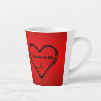 Café Latte Caneca de Conscientização sobre CHD