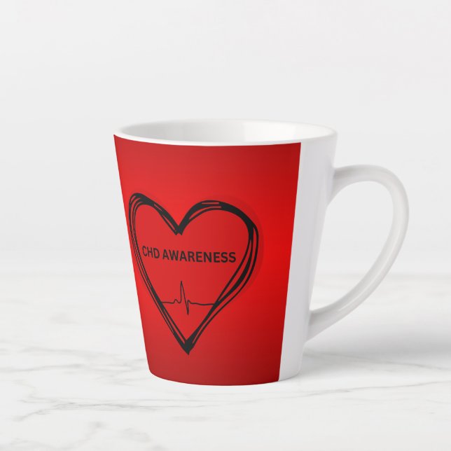 Café Latte Caneca de Conscientização sobre CHD (Direita)