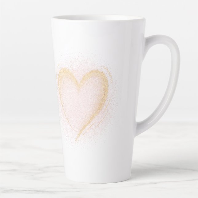 Café Latte Caneca de Coração Esparcial (Direita)