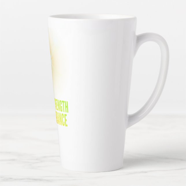 Café Latte Caneca de design digital Esperança e Força Perseve (Direita)