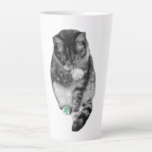 Café Latte Caneca de Férias Pata Geada