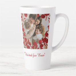 Café Latte Caneca de Foto Unida pelo Nome da Família