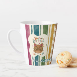 Café Latte Caneca de Gato Personalizada para Professores | No
