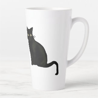 Café Latte Caneca de Gato Preto