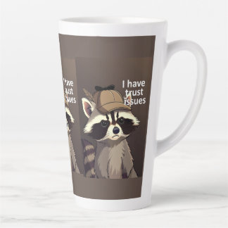 Café Latte Caneca de Guaxinim com Problemas de Confiança | Gu