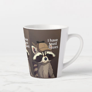 Café Latte Caneca de Guaxinim com Problemas de Confiança | Gu