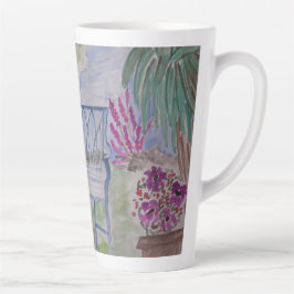Café Latte Caneca de Leite de Banco de Jardim de Verão