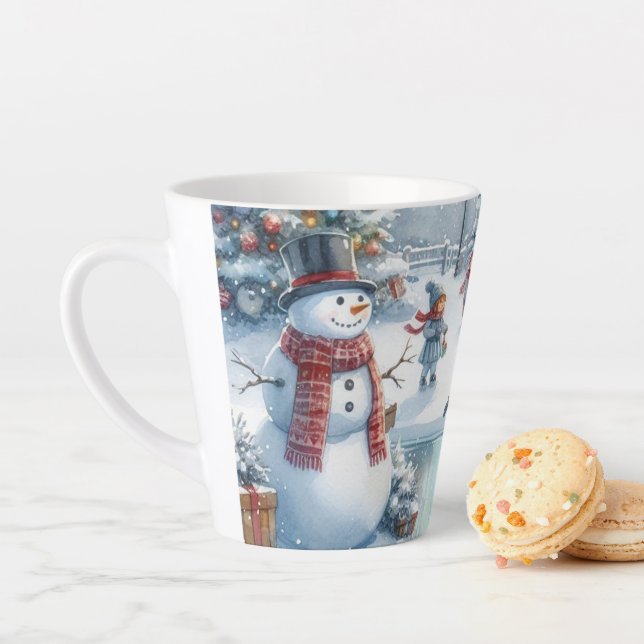 Café Latte Caneca de Natal para Crianças e Showman Retro (In Situ)
