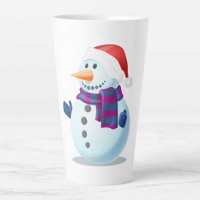 Café Latte Caneca de neve de inverno (Frente)