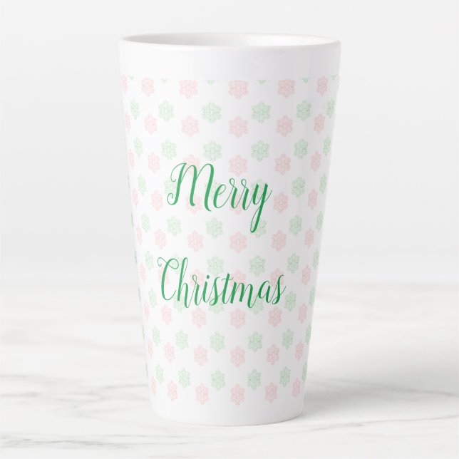 Café Latte Caneca de neve de Natal (Frente)