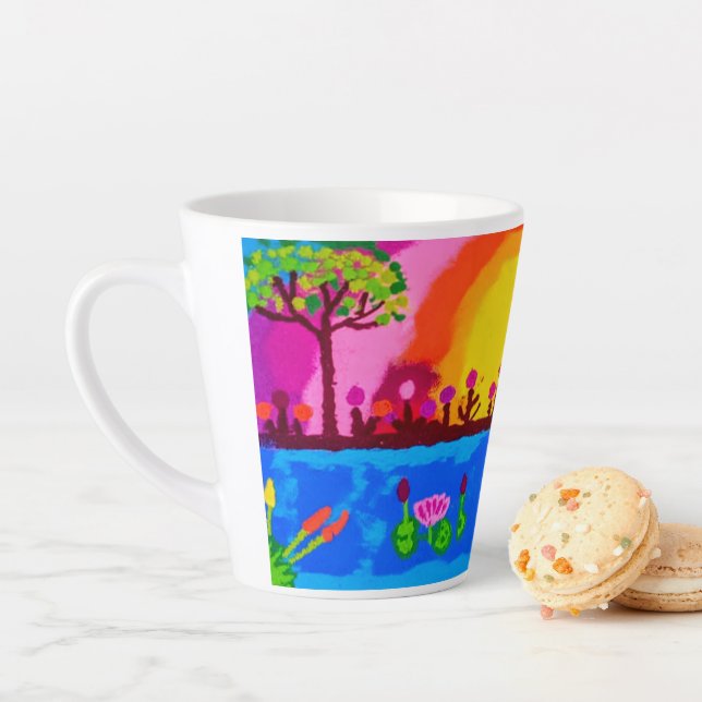 Café Latte Caneca de Paisagem Natural (In Situ)