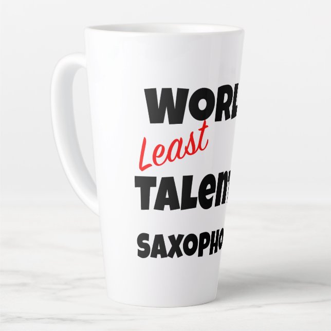 Café Latte Caneca de Presente de Brincadeira do Saxofonista M (Ângulo esquerdo)