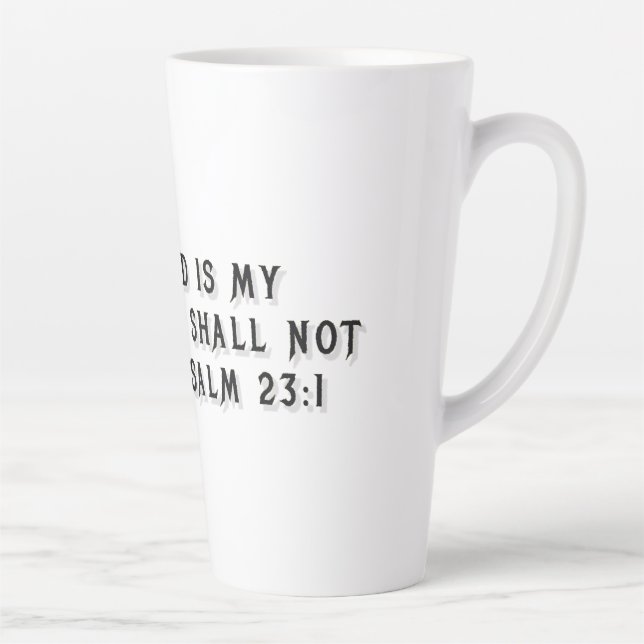 Café Latte Caneca de Presente Salmo 23:1 (Direita)