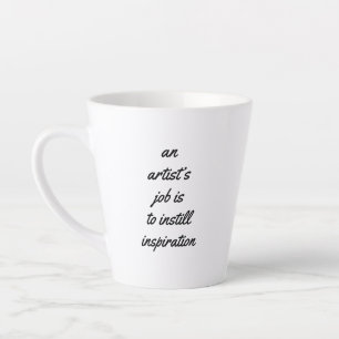 Café Latte Caneca de Trabalho de Artista