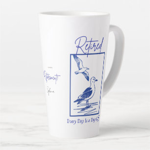 Café Latte Caneca de Viagem para Aposentadoria Presente