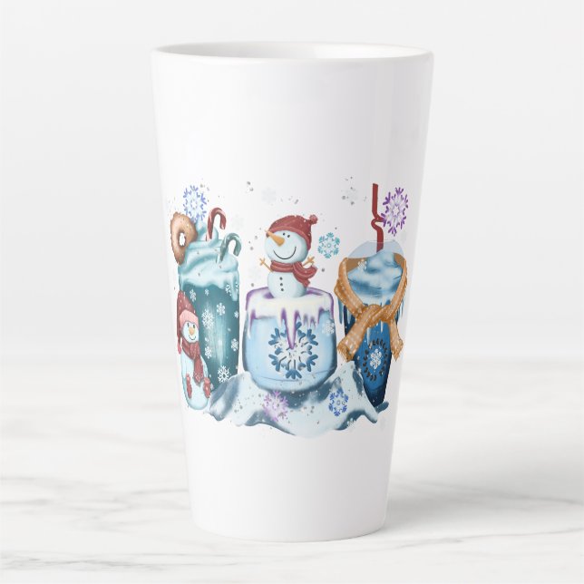 Café Latte Caneca do Boneco de Neve (Frente)