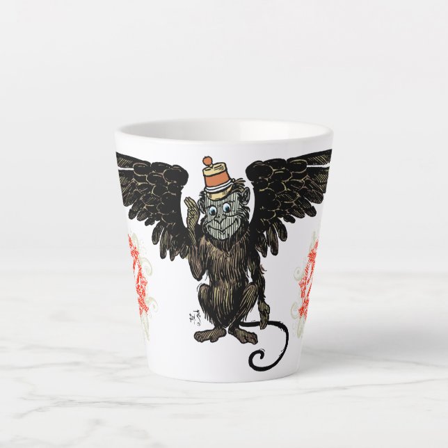 Café Latte Caneca do Macaco Alado do Mágico de Oz Clássico (Frente)