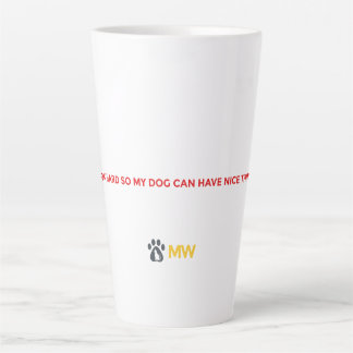 Café Latte Caneca Engraçada para Amantes de Cachorros - Eu Tr