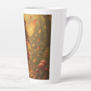 Café Latte Caneca Fada do Outono - Fada Mágica da Floresta de