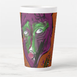 Café Latte Caneca Grande de Desenho Animado Maluco