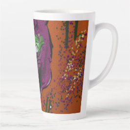 Café Latte Caneca Grande de Desenho Animado Maluco