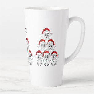 Café Latte Caneca Latente de Natal Bonita