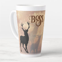 Caneca Modelo de Nome de Galhadas de Caçador de Ce