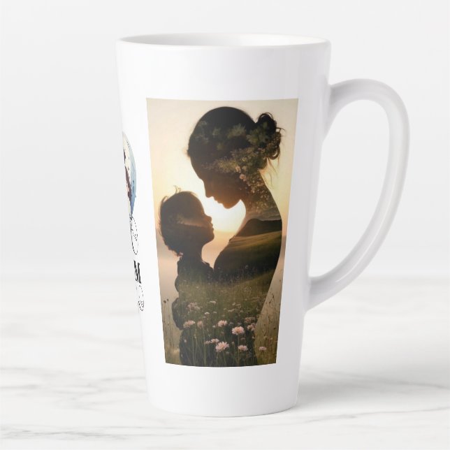 Café Latte Caneca personalizada com foto única de presente pa (Direita)