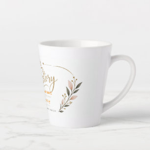 Café Latte Caneca Personalizada Nossa História de Amor - Par
