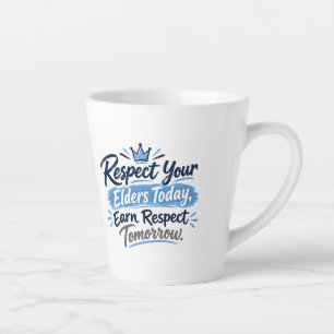 Café Latte Caneca Respeite seus Anciãos Caneca de Presente