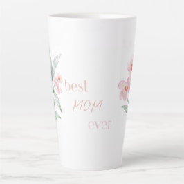 Café Latte Caneca rosa Melhor mãe de todos os tempos - Presen
