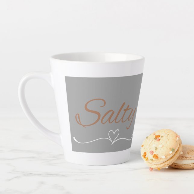 Café Latte Caneca Salgada – Presente de Citação Engraçada (In Situ)