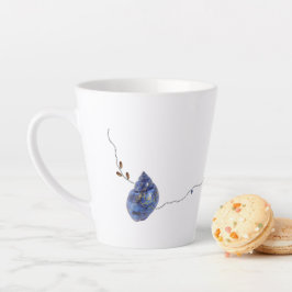 Café Latte Caneca única azul de Natal japonês Kintsugi